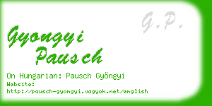 gyongyi pausch business card