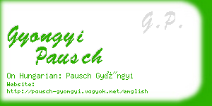 gyongyi pausch business card